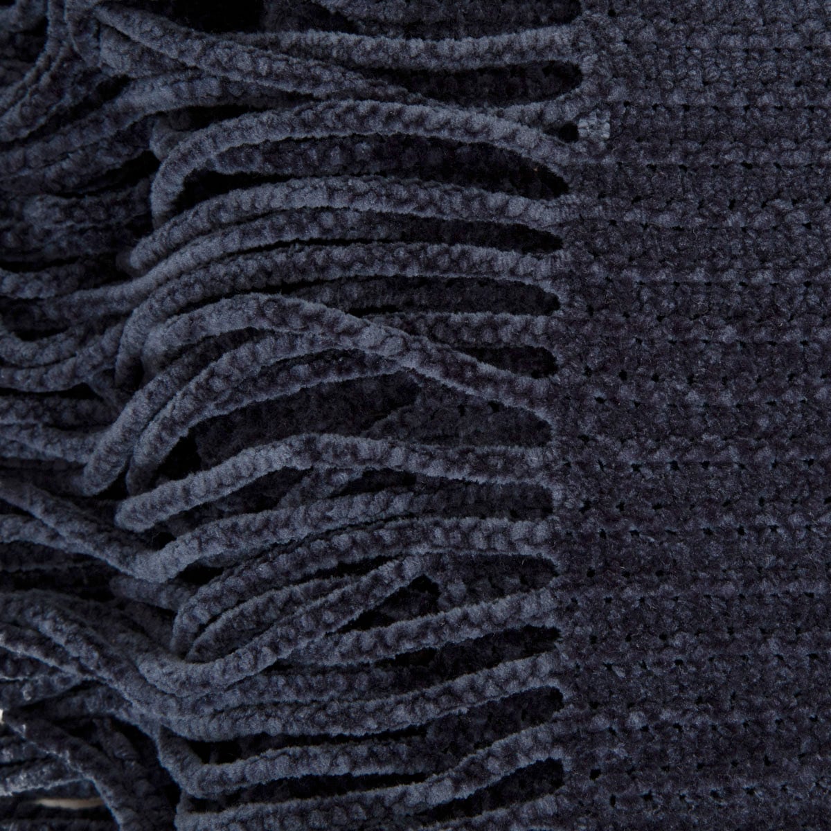 Chenille Navy Blue Blanket 130x170 cm Soft Warm Throw