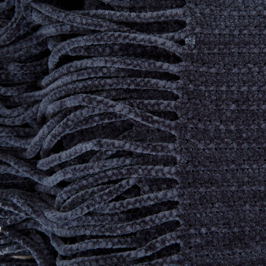 Chenille Navy Blue Blanket 130x170 cm Soft Warm Throw
