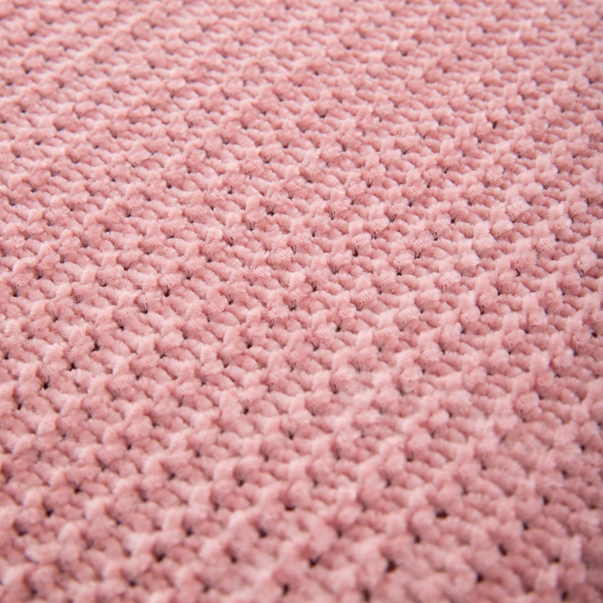 CHENILLE Pink Blanket 130x170 cm Soft Warm Polyester Throw