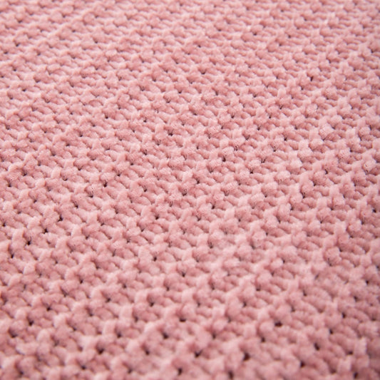 CHENILLE Pink Blanket 130x170 cm Soft Warm Polyester Throw