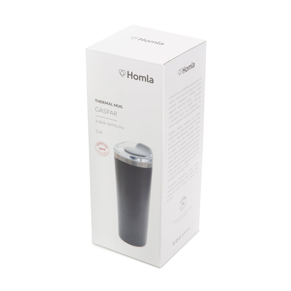 GASPAR Thermal Mug Graphite 0.6L
