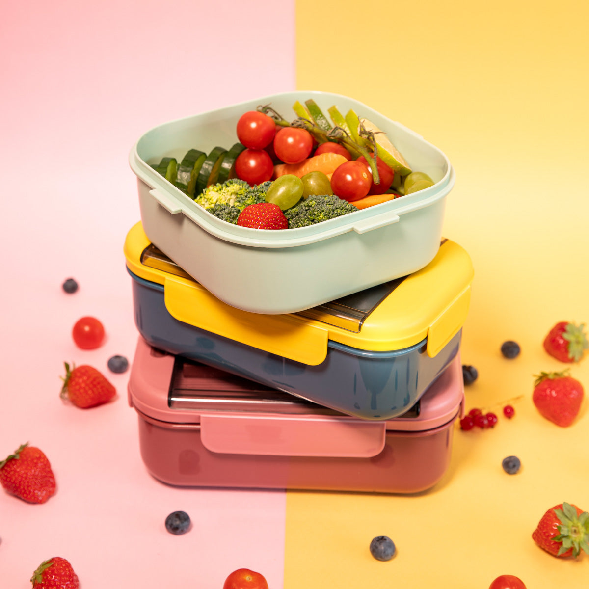 KLODI Lunchbox with Cutlery Burgundy 0.54L