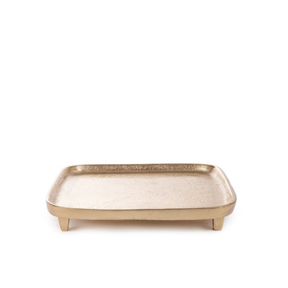 GIRONA Square Gold Decorative Tray 23x23x4 cm