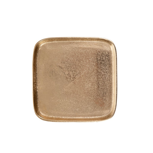 GIRONA Square Gold Decorative Tray 23x23x4 cm