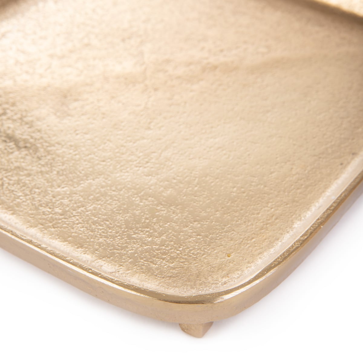 GIRONA Square Gold Decorative Tray 23x23x4 cm
