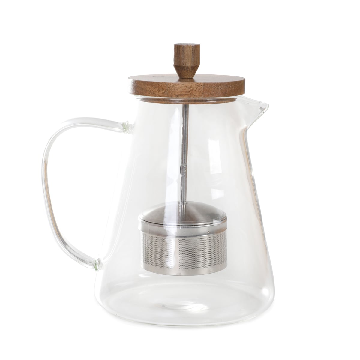 Olivia Green Pitcher with Brewer 1.3L - Glass Jug with Strainer