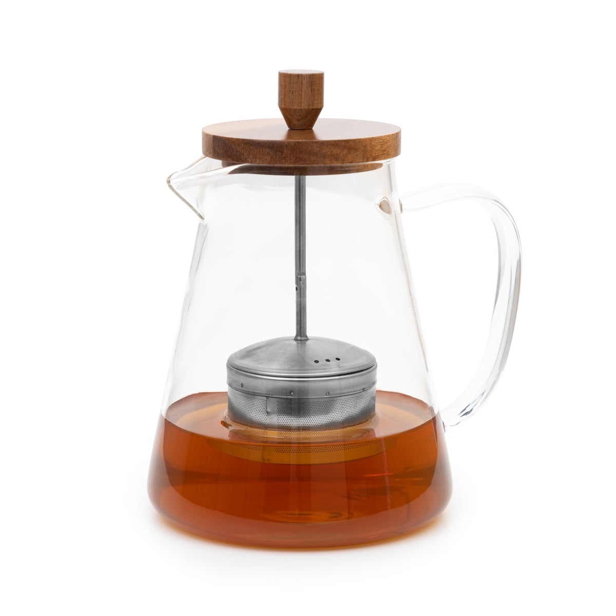 Olivia Green Pitcher with Brewer 1.3L - Glass Jug with Strainer