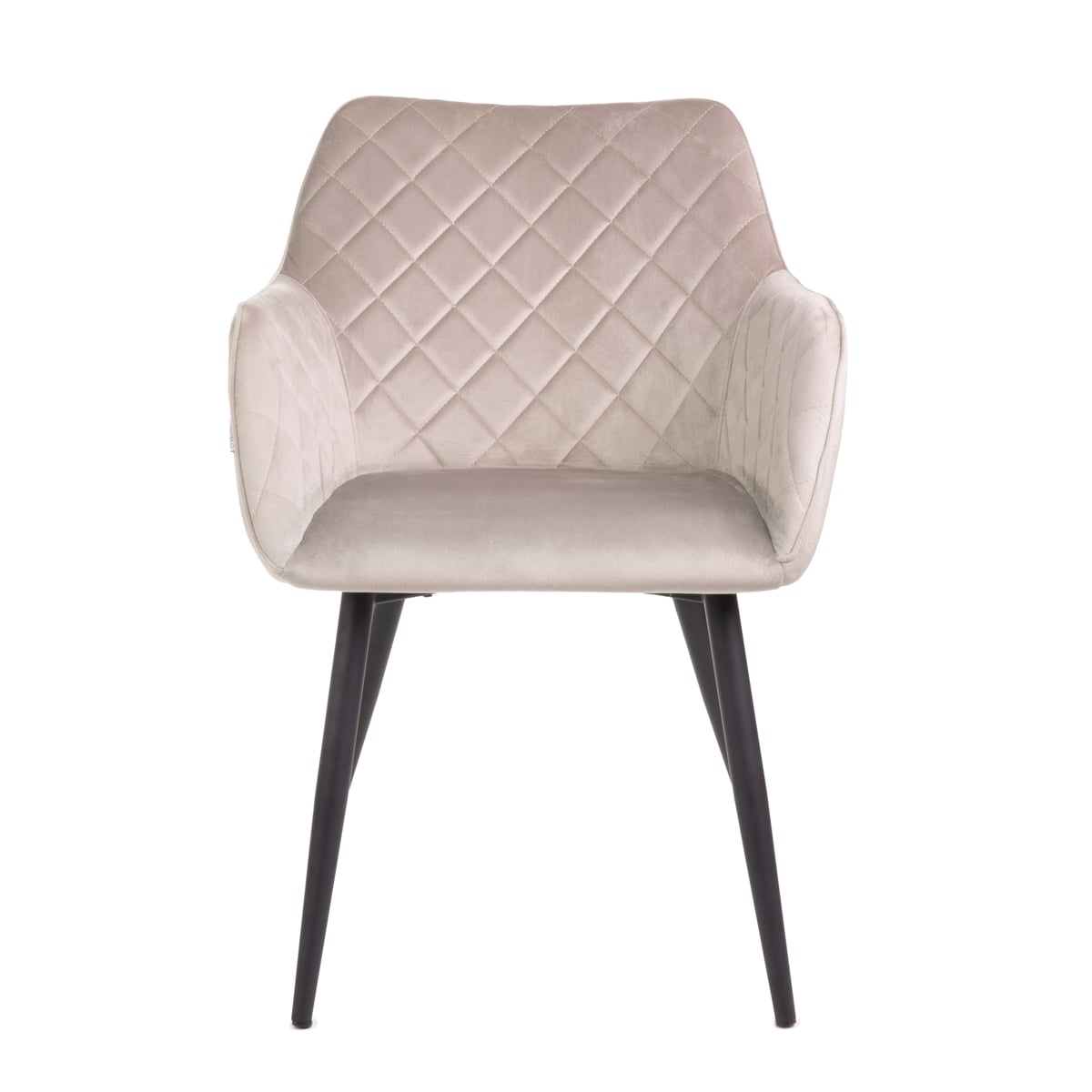SHELTON Velour Beige Chair 56x60x84cm - Modern Upholstered Seating