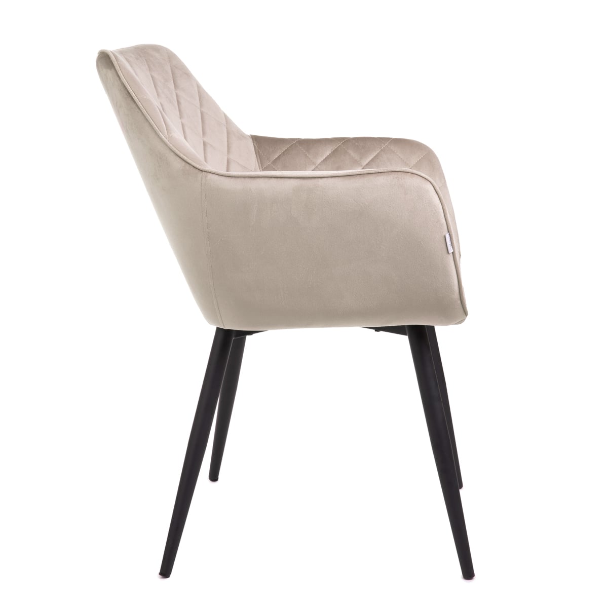 SHELTON Velour Beige Chair 56x60x84cm - Modern Upholstered Seating