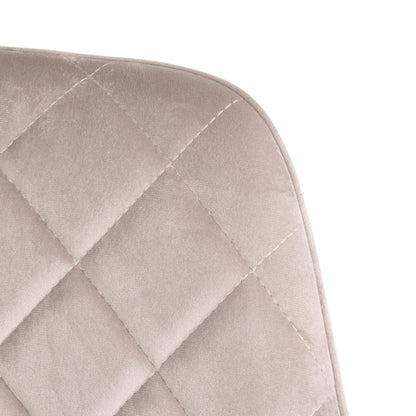 SHELTON Velour Beige Chair 56x60x84cm - Modern Upholstered Seating