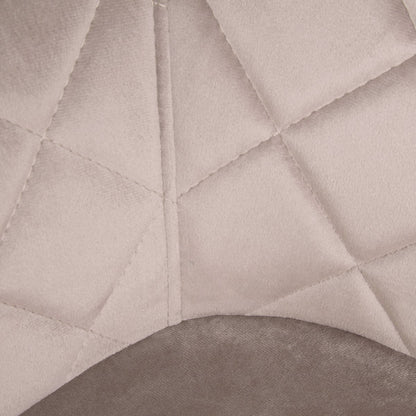 SHELTON Velour Beige Chair 56x60x84cm - Modern Upholstered Seating