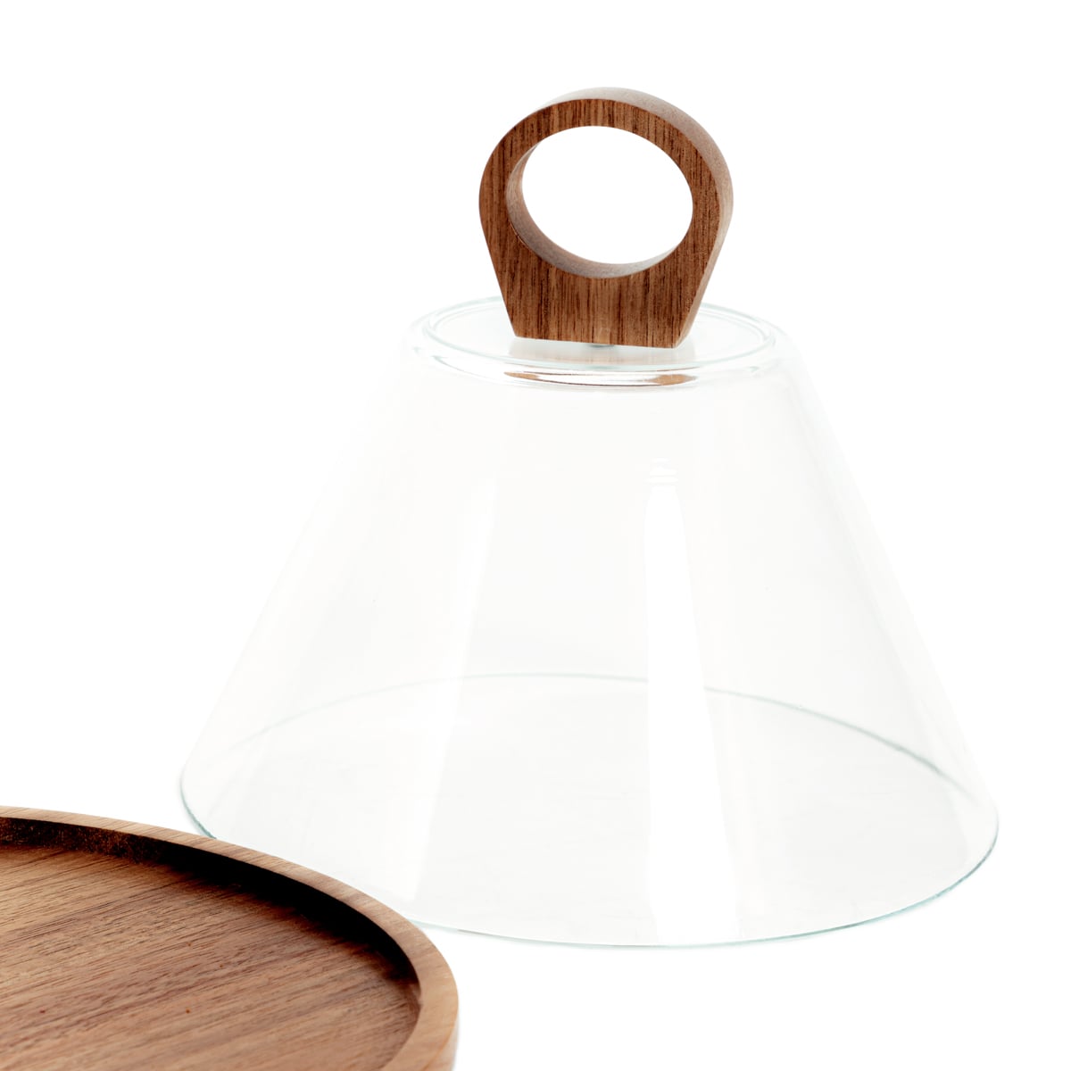 LENNE Platter with Glass Bowl 23x19 cm