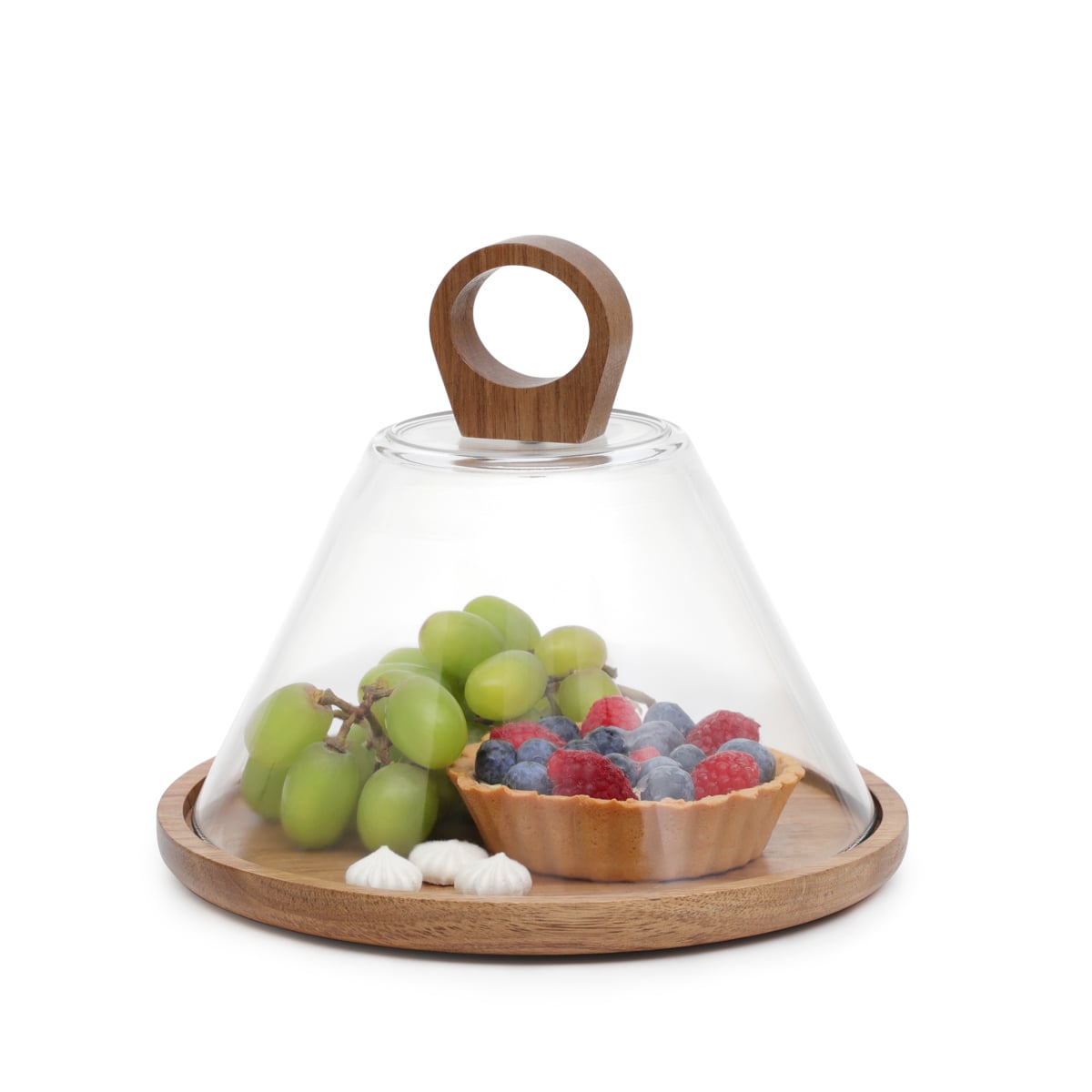 LENNE Platter with Glass Bowl 23x19 cm