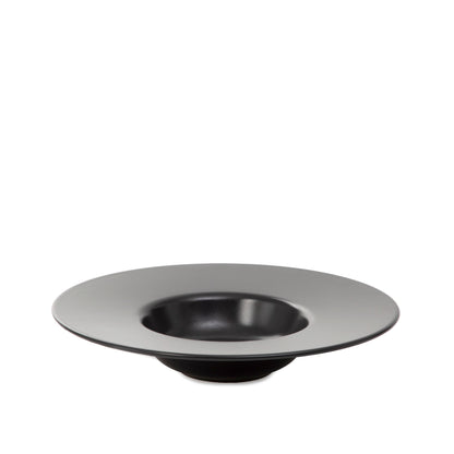 FAMELIO Black Pasta Plate 28.5cm Durable Dolomite Ceramic