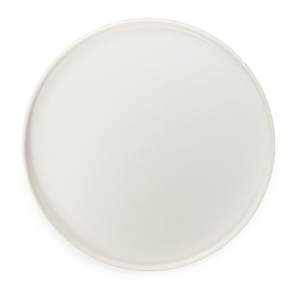FAMELIO White Dinner Plate 27.5cm Durable Dolomite Ceramic