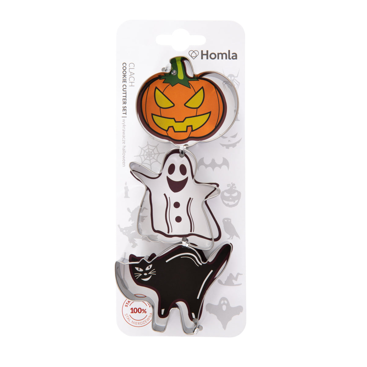 Cut-outs CLACH Halloween Cookie Cutters Set of 3 - Cat, Ghost & Pumpkin