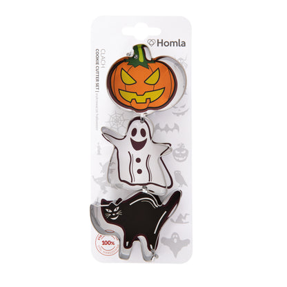 Cut-outs CLACH Halloween Cookie Cutters Set of 3 - Cat, Ghost & Pumpkin