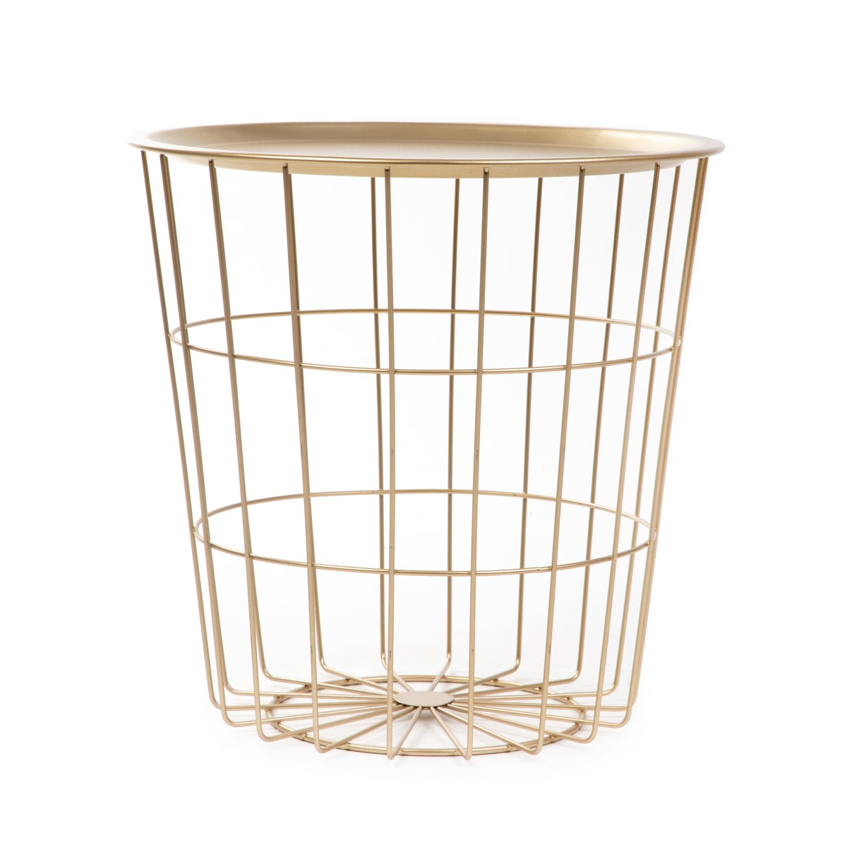 SCANDI Gold Metal Coffee Table with Storage 41x41x41 cm