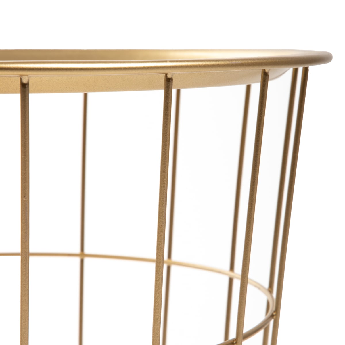 SCANDI Gold Metal Coffee Table with Storage 41x41x41 cm