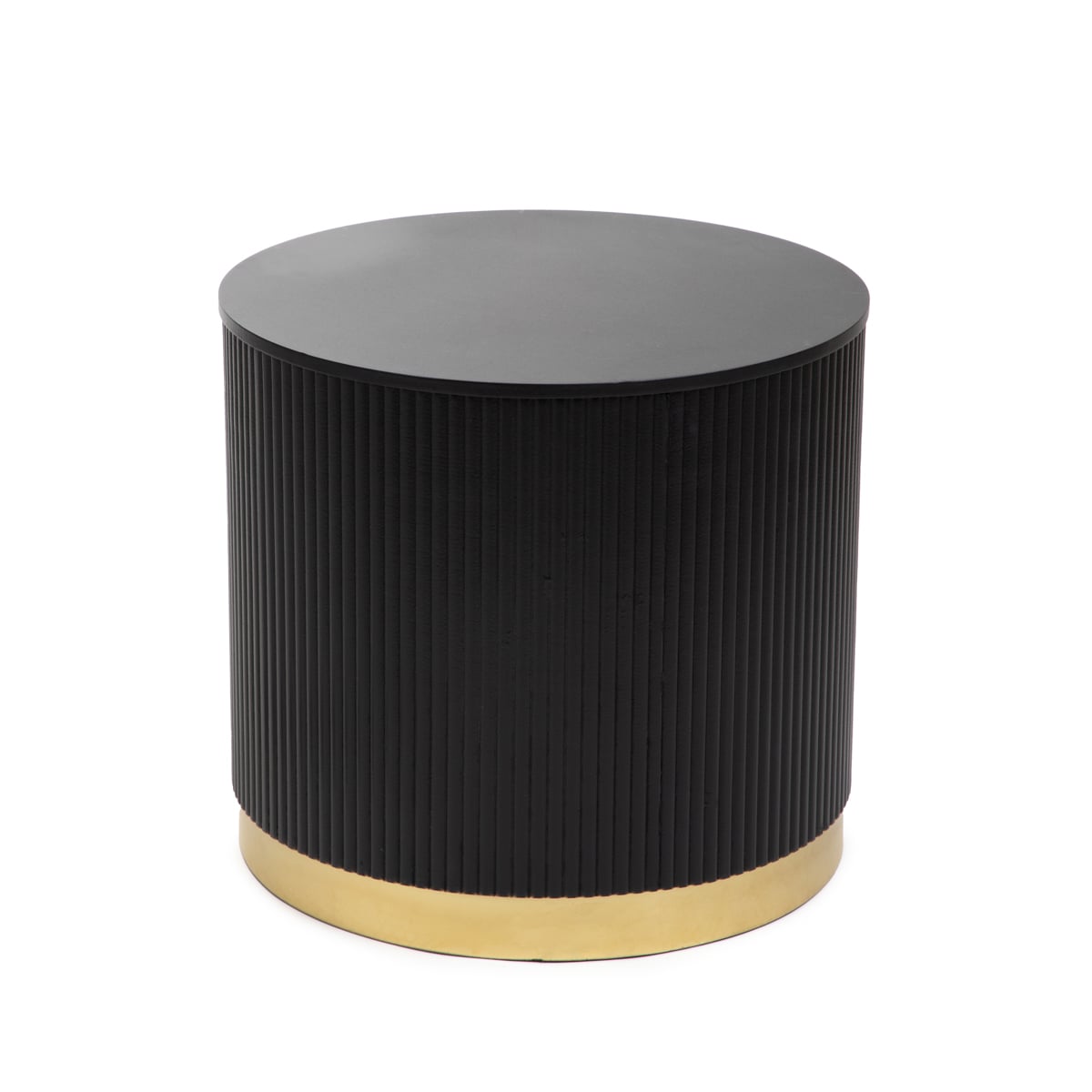 TABI Coffee Table Matt Black with Concealed Storage 40x36 cm