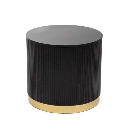 TABI Coffee Table Matt Black with Concealed Storage 40x36 cm