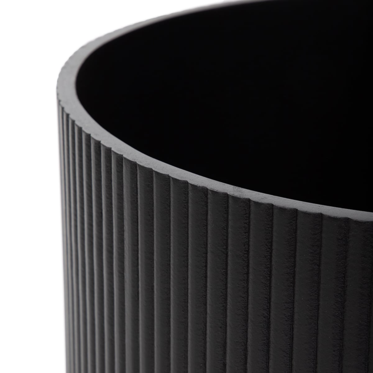 TABI Coffee Table Matt Black with Concealed Storage 40x36 cm