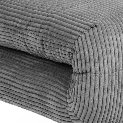 SOLACE 1-Seater Sofa Bed with Grey Corduroy Upholstery