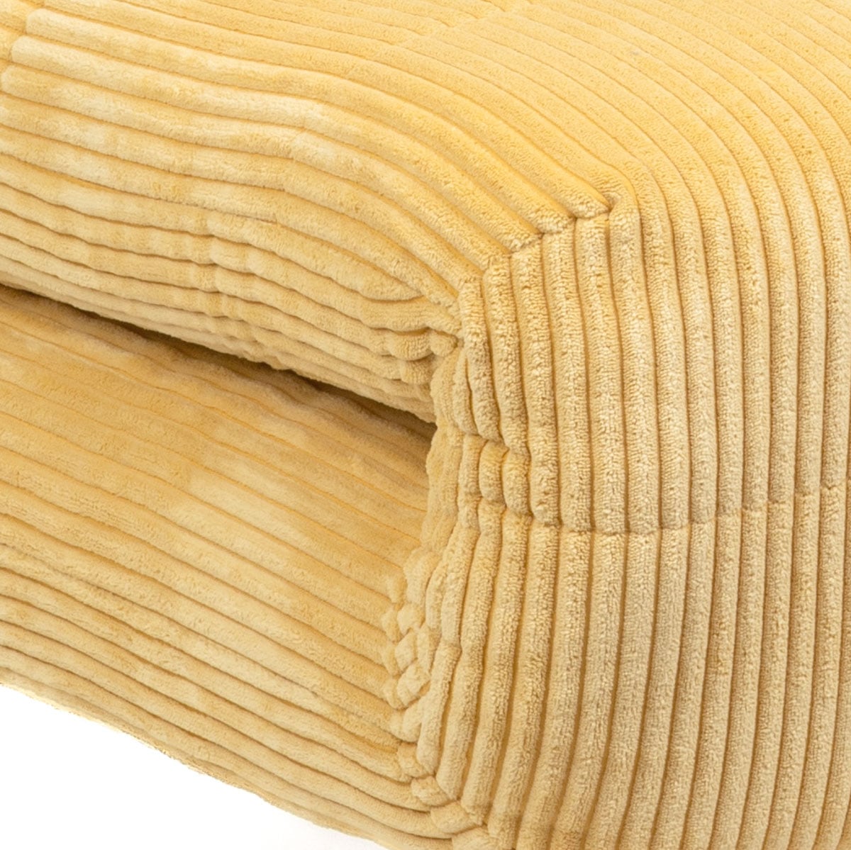 SOLACE 1-Seater Sofa with Sleeping Function Mustard Corduroy