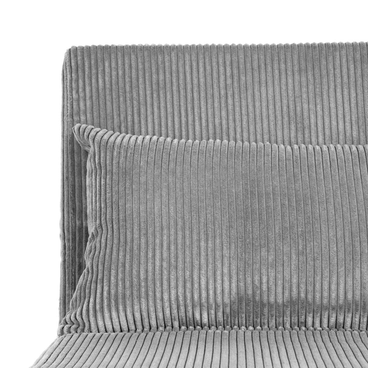 SOLACE 2-Seater Sofa with Sleeping Function Grey Corduroy
