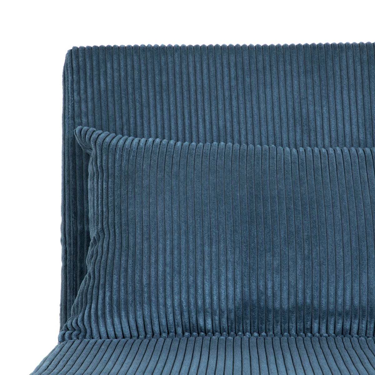 SOLACE 2-Seater Sofa with Sleeping Function Corduroy Blue 140x91x84 cm