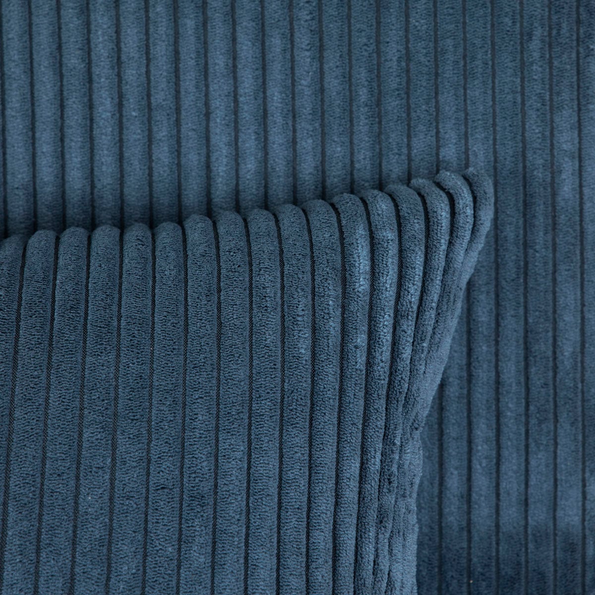 SOLACE 2-Seater Sofa with Sleeping Function Corduroy Blue 140x91x84 cm