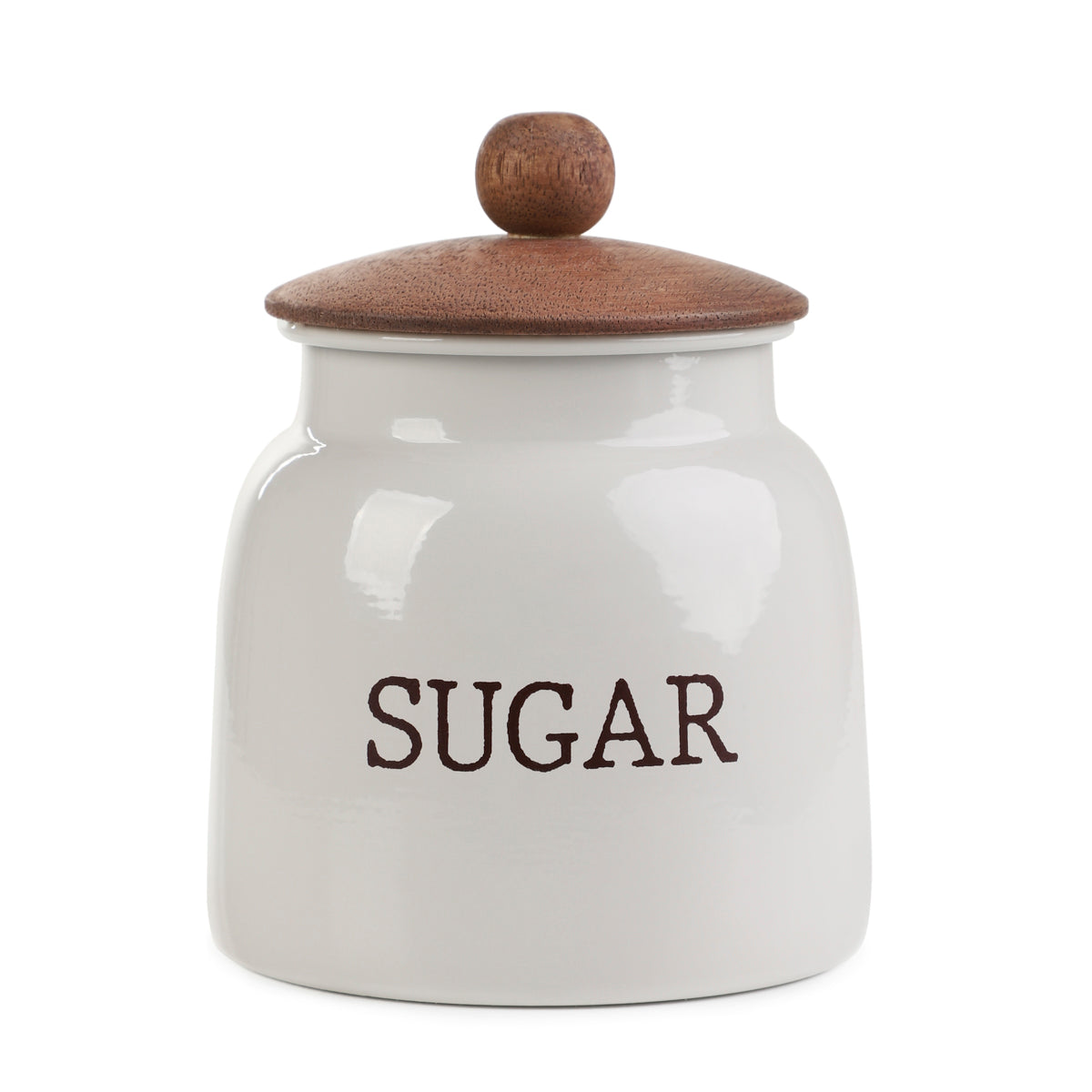 CONTI Sugar Container with Wooden Lid 19x14x19cm