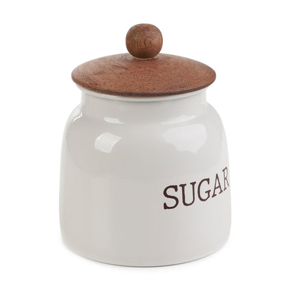CONTI Sugar Container with Wooden Lid 19x14x19cm