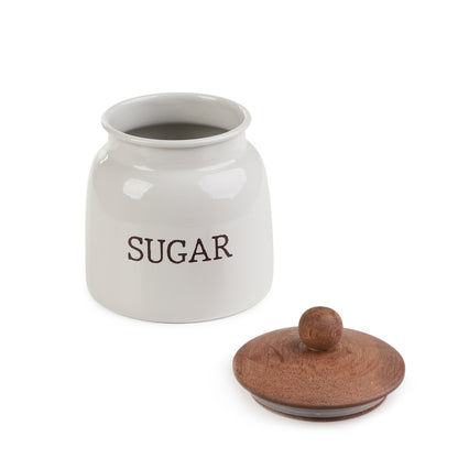 CONTI Sugar Container with Wooden Lid 19x14x19cm