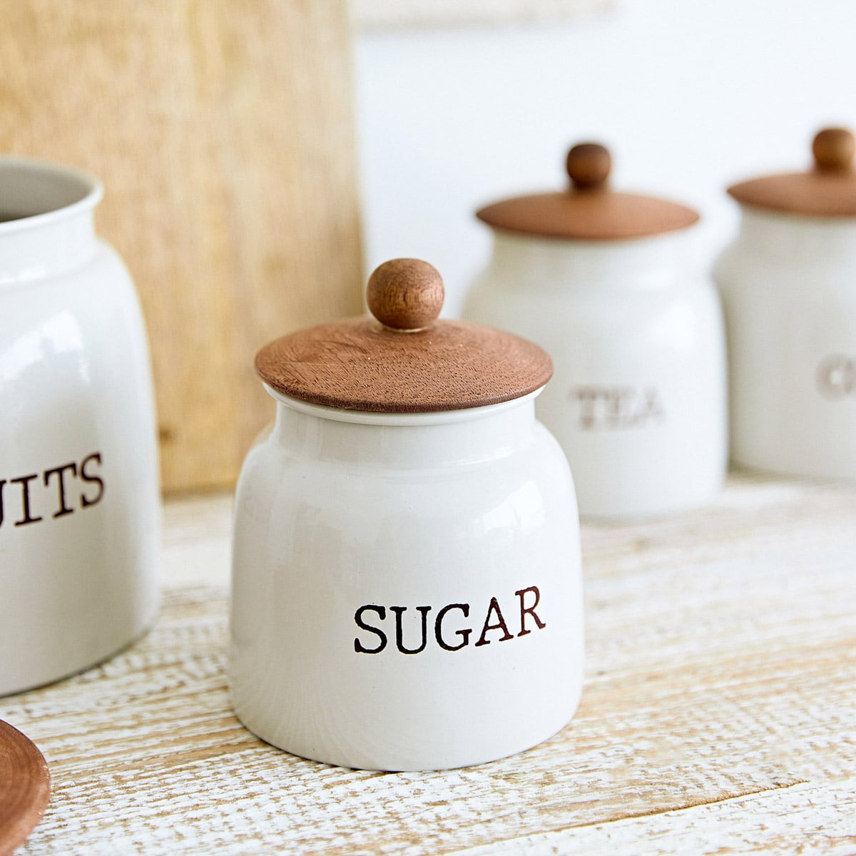 CONTI Sugar Container with Wooden Lid 19x14x19cm