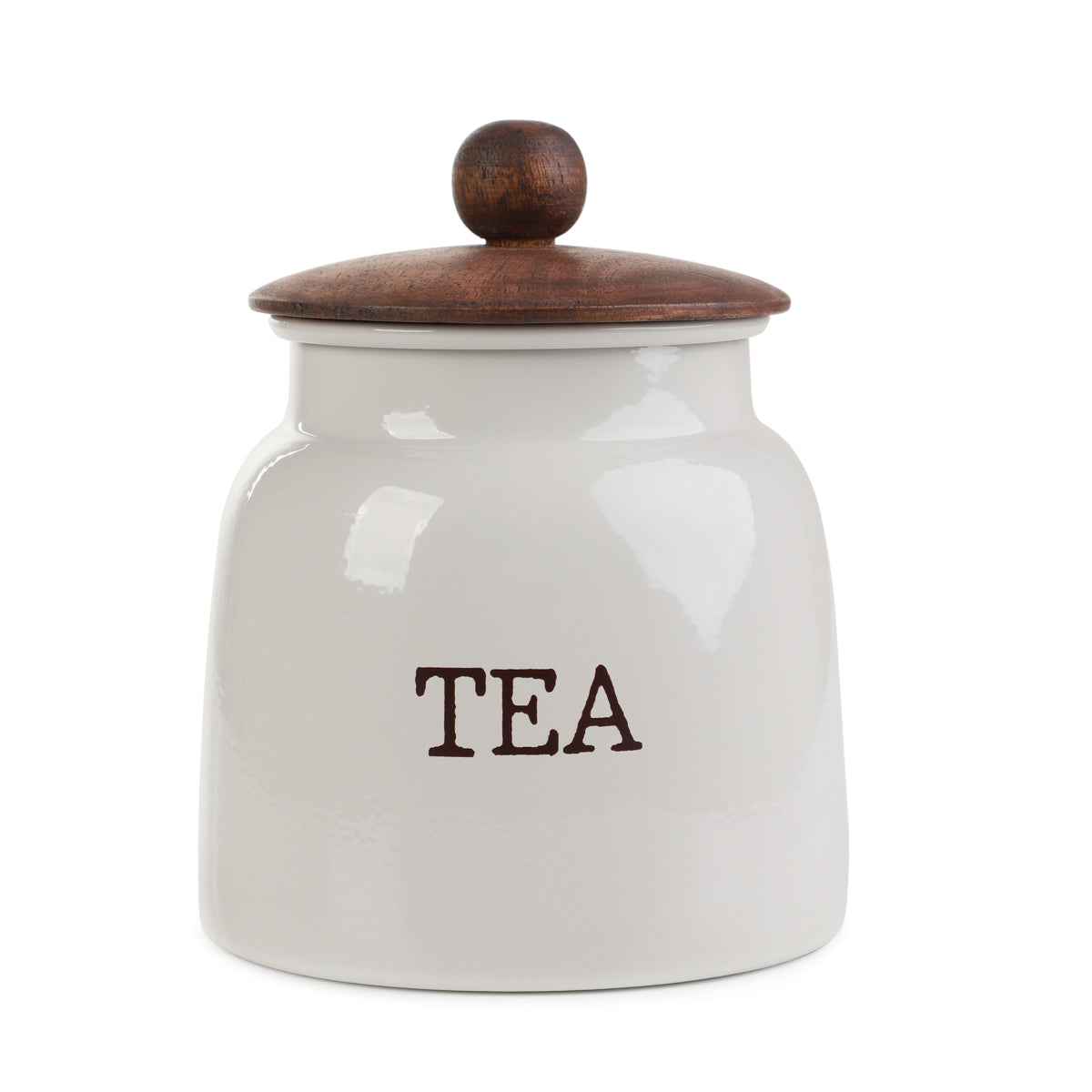 CONTI Tea Container with Wooden Lid 18.5x14x18.5 cm