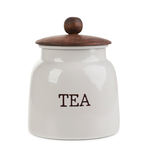CONTI Tea Container with Wooden Lid 18.5x14x18.5 cm