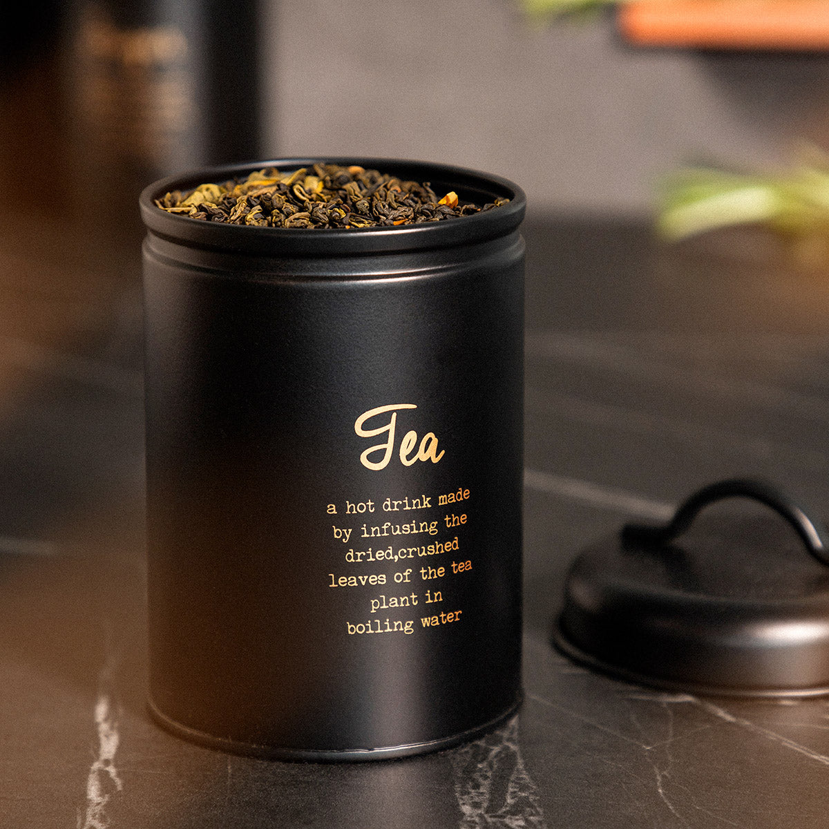 ESCILLE Black Tea Caddy 10x10x14cm