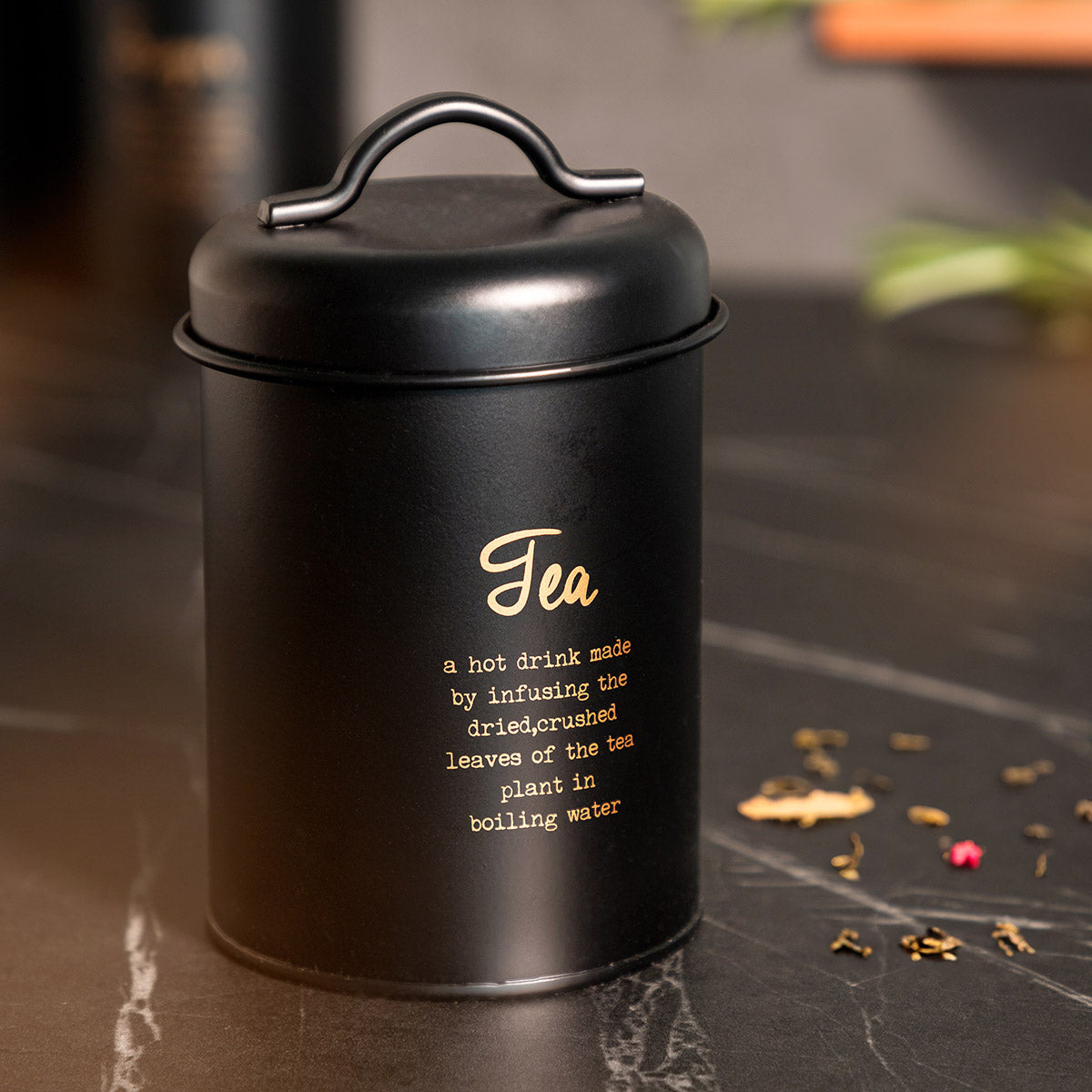 ESCILLE Black Tea Caddy 10x10x14cm