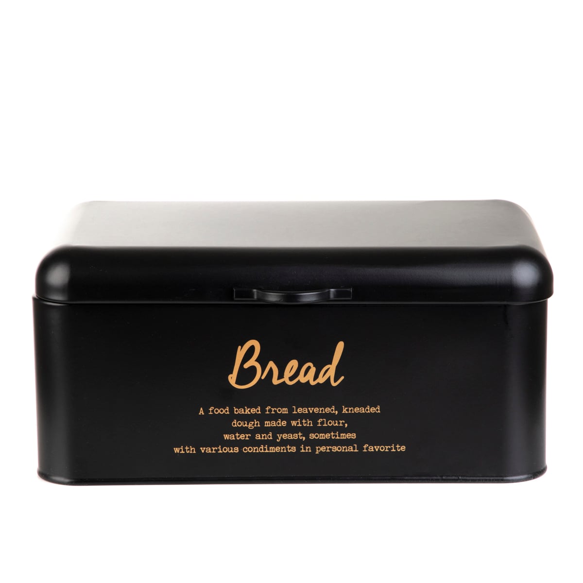 ESCILLE Metal Black Breadbox | Durable Stainless Steel Storage