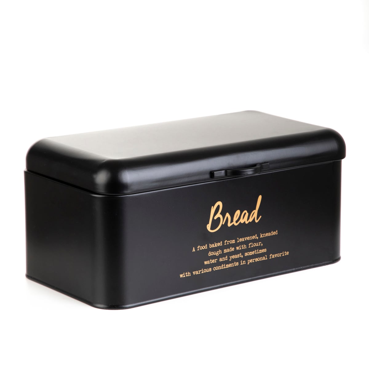 ESCILLE Metal Black Breadbox | Durable Stainless Steel Storage