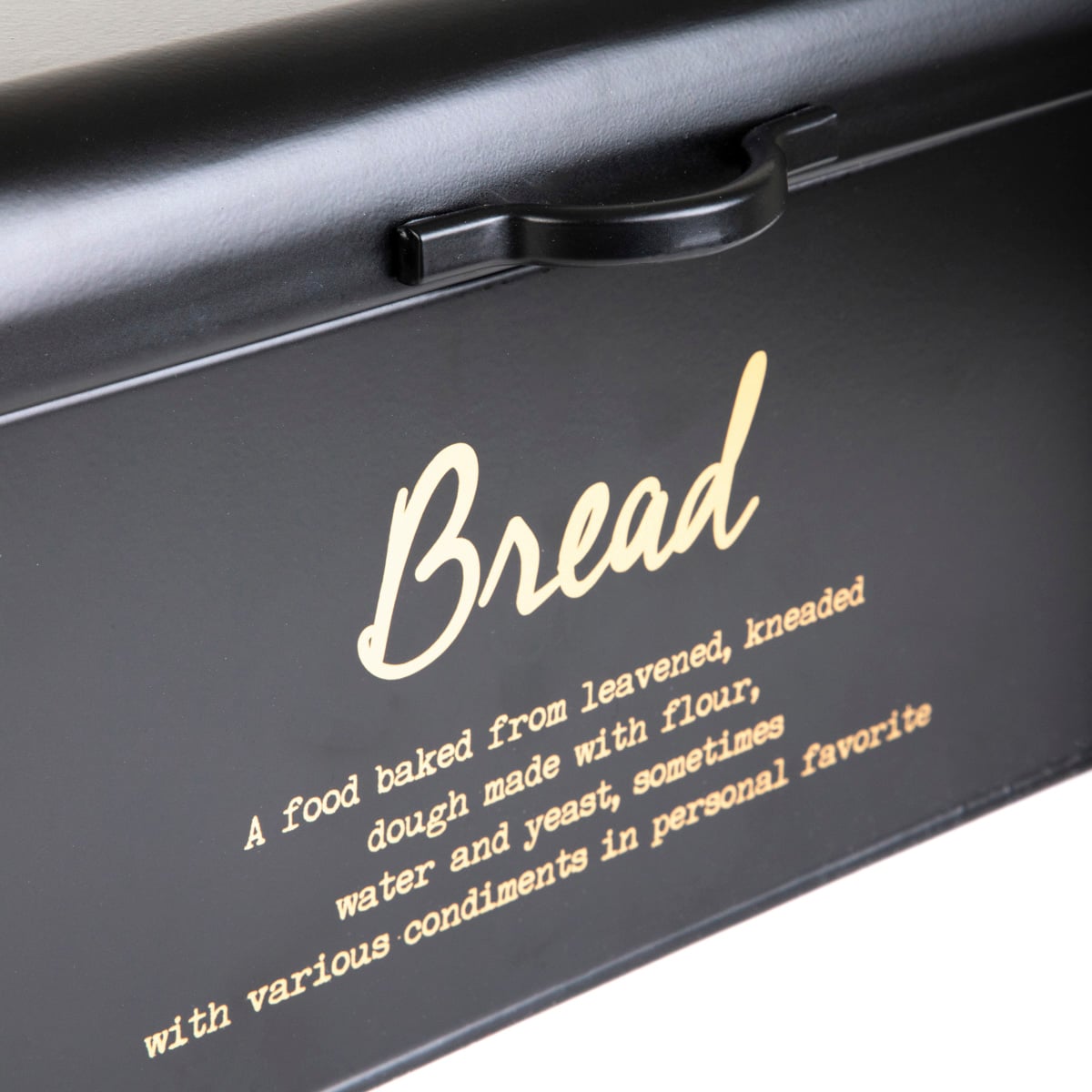 ESCILLE Metal Black Breadbox | Durable Stainless Steel Storage