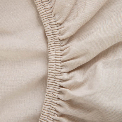 PELLY Jersey Beige Premium Bed Sheet 140x200 cm