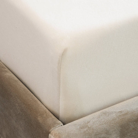 PELLY Jersey Beige Premium Bed Sheet 160x200 cm