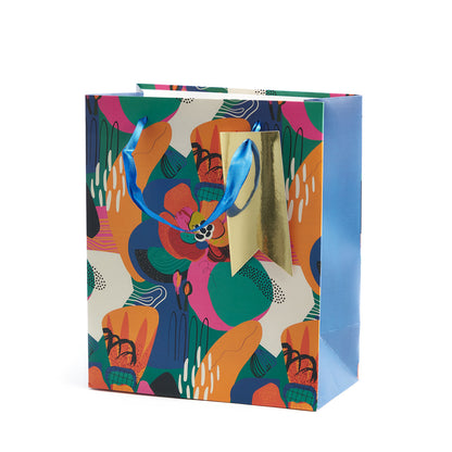 Cyma Multicoloured Gift Bag with Ribbon Handles 33x27x1cm