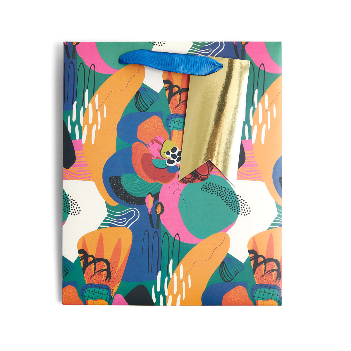 Cyma Multicoloured Gift Bag with Ribbon Handles 33x27x1cm