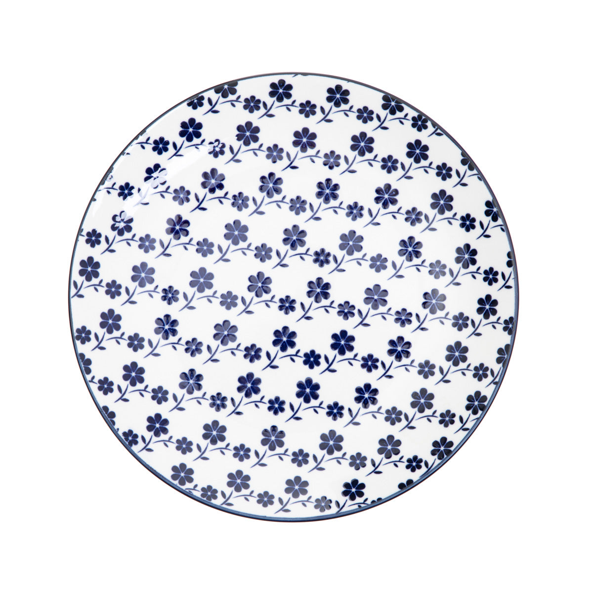 NAVIA Navy Blue Floral Dessert Plate 19 cm