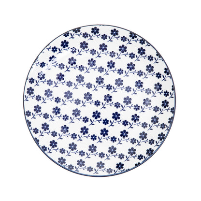 NAVIA Navy Blue Floral Dessert Plate 19 cm