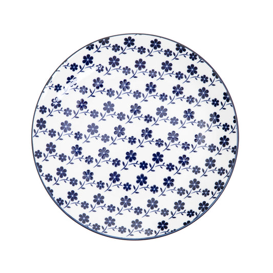 NAVIA Navy Blue Floral Dessert Plate 19 cm