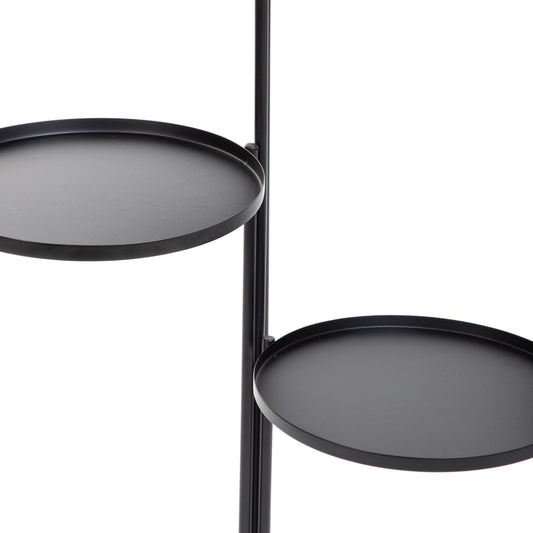 ROH Three-Tier Black Flowerbed 40x70x25 cm